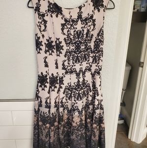 Danny and Nicole sleeveless black and pink dress